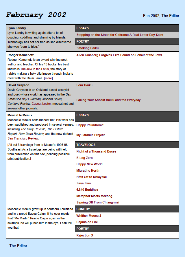 February 2002 issue cover