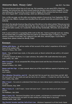 Welcome Back, Moozy Cats!